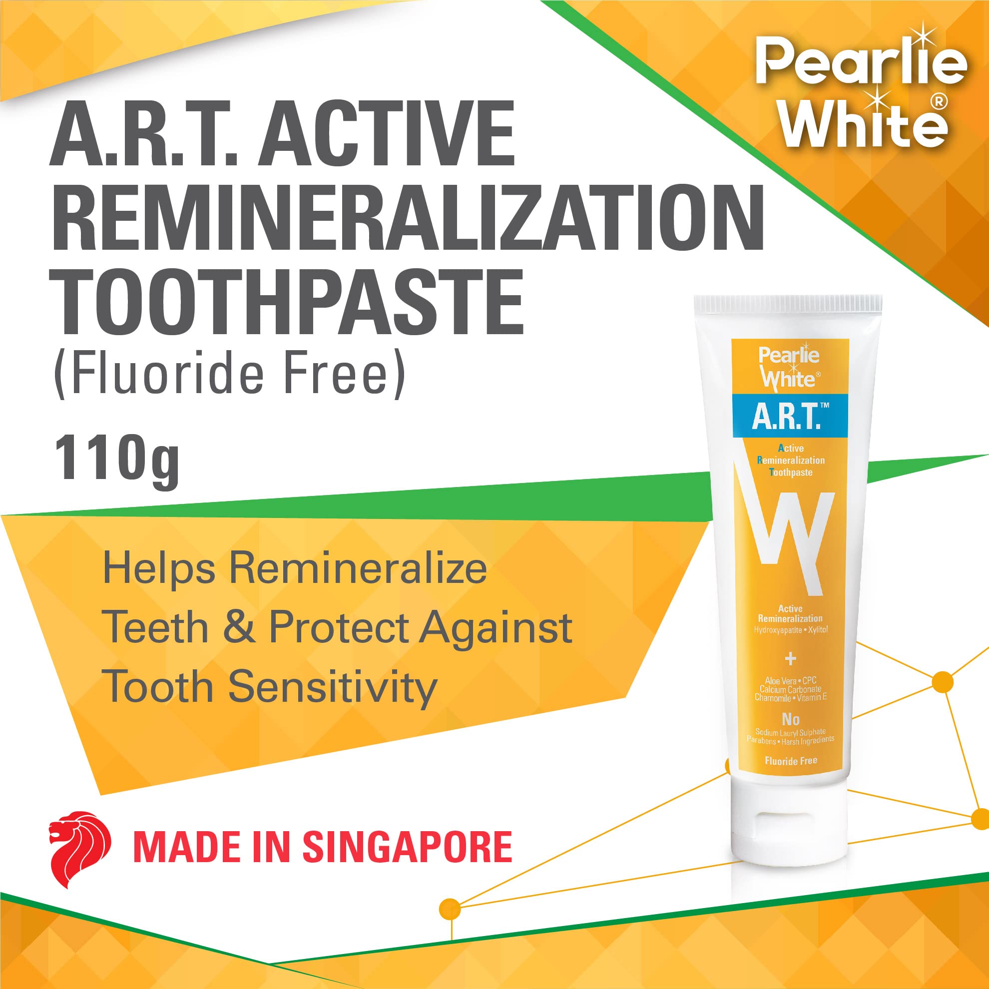 Pearlie White Active Remineralization Fluoride Free Toothpaste 3.8oz