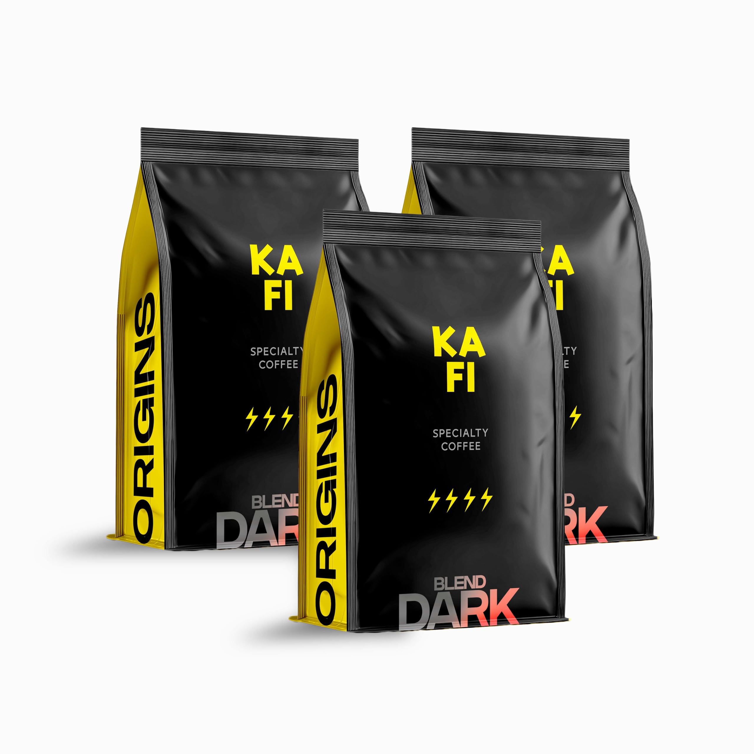 KAFI Café en Grano de Especialidad Dark Blend 1.5kg (3x500g) - 100% Arábica Natural - Chocolate, Caramelo, Nuez y Frutas Rojas - Cuerpo Equilibrado - Ideal para Cafetera Superautomática y Molinillo