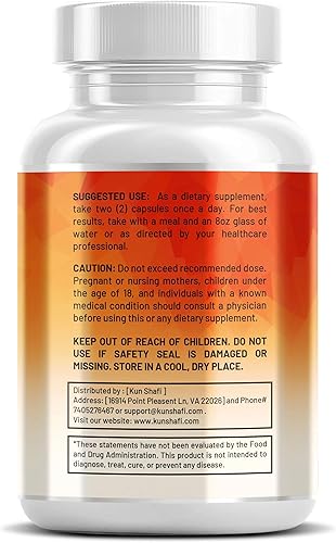 Vista 7 de Kun Shafi Complejo de canela de Ceilán con vinagre de sidra de manzana berberina más melón amargo Gymnema Ginseng cromo y cúrcuma cardo mariano - 60