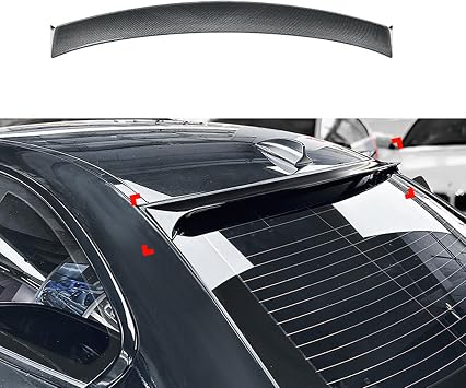 Rear Trunk Spoiler Compatible with 1 Series E82 Coupe 120i M1 2008-2013, Carbon Fiber Pattern Trunk Spoiler Wing HDirect
