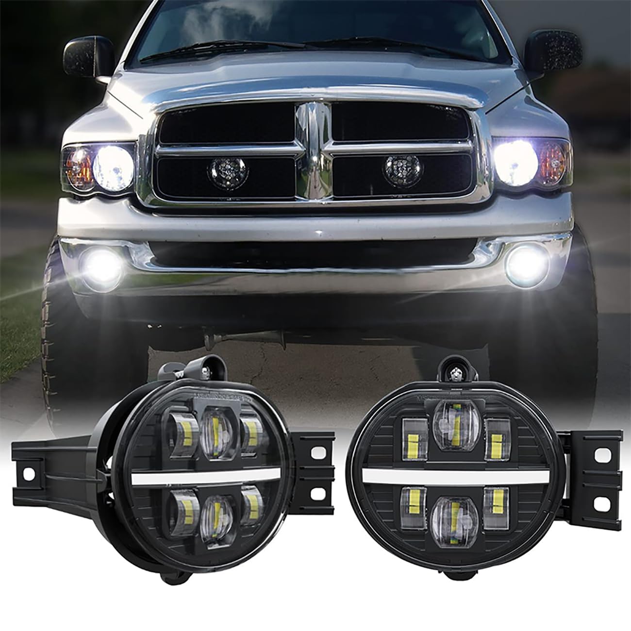 DRL Światło przeciwmgielne LED do Dodge Ram 1500 2002-2008 dla Dodge Ram 2500/3500 Pickup Truck 2003 2004 2005 2006 2007 2008 2009