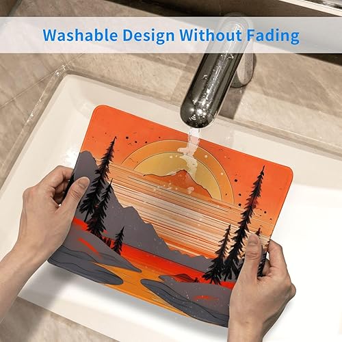 Miniatura 8 de Tree Hills and Rivers - Alfombrilla de mouse horizontal de goma de alta calidad de 10 x 12 pulgadas, antideslizante, control mejorado, duradero,