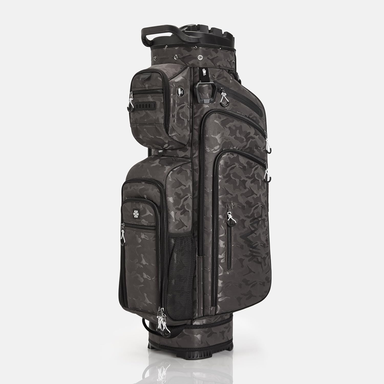 uniHimal Golf Cart Bag with 14-Way Full-Length Dividers, Golf Bag for Men Women with Magnetic Leather Pocket, Handles and Rain Cover, Lightweight Golf Club Bag Includes Cooler Pockets