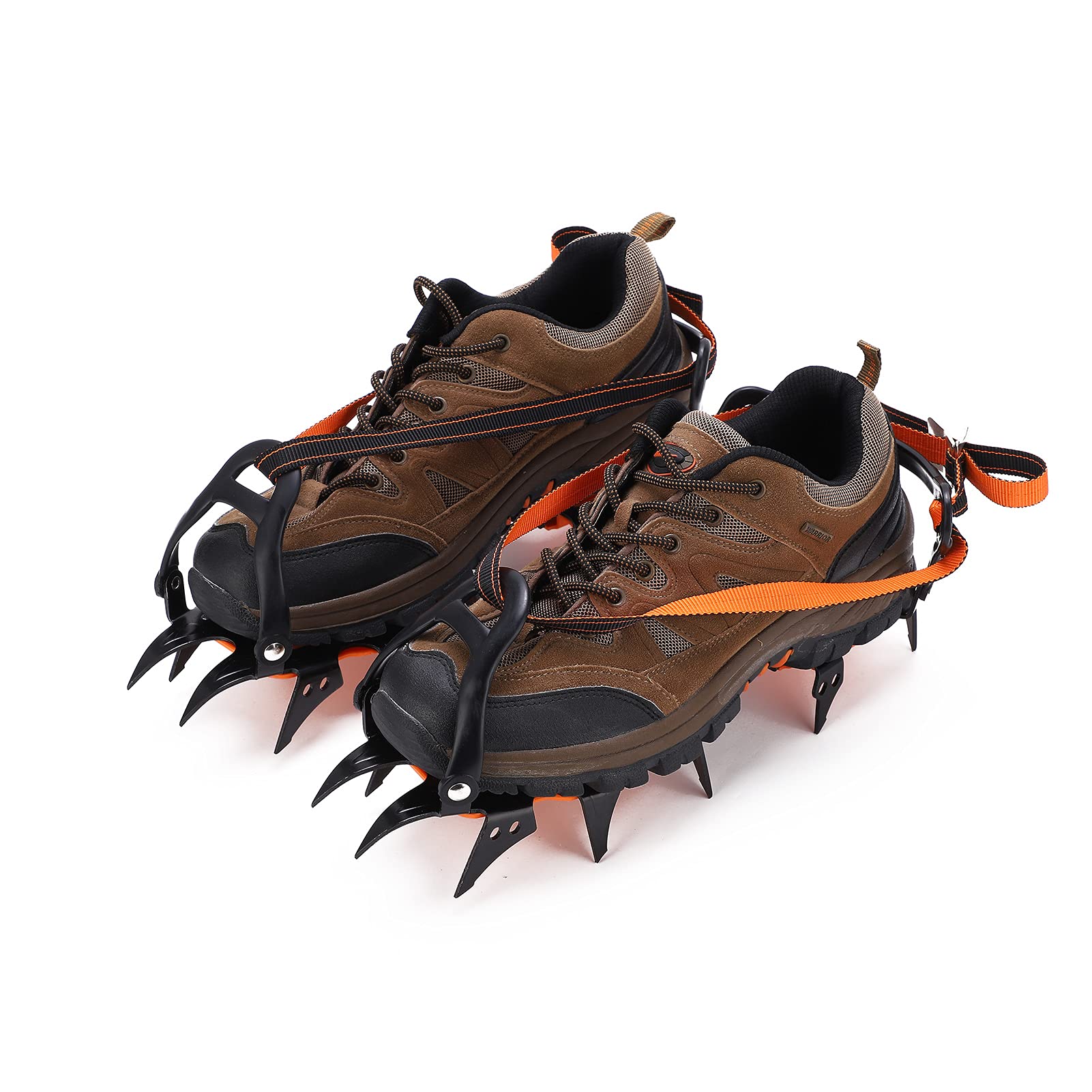 Crampones resbalan 12 Dientes de Resistencia para el Desierto del día de la Nieve, Agarre de Agarre Fuerte y de Transporte de Transporte, y transportan un Efecto de patín único,