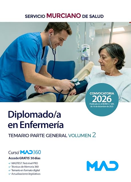Portada de Diplomado en Enfermería del Servicio Murciano de Salud . Tem Ario