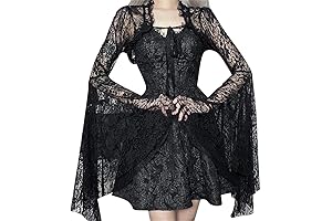 Sleeveless Lace Top with Sheer Bell Sleeves
