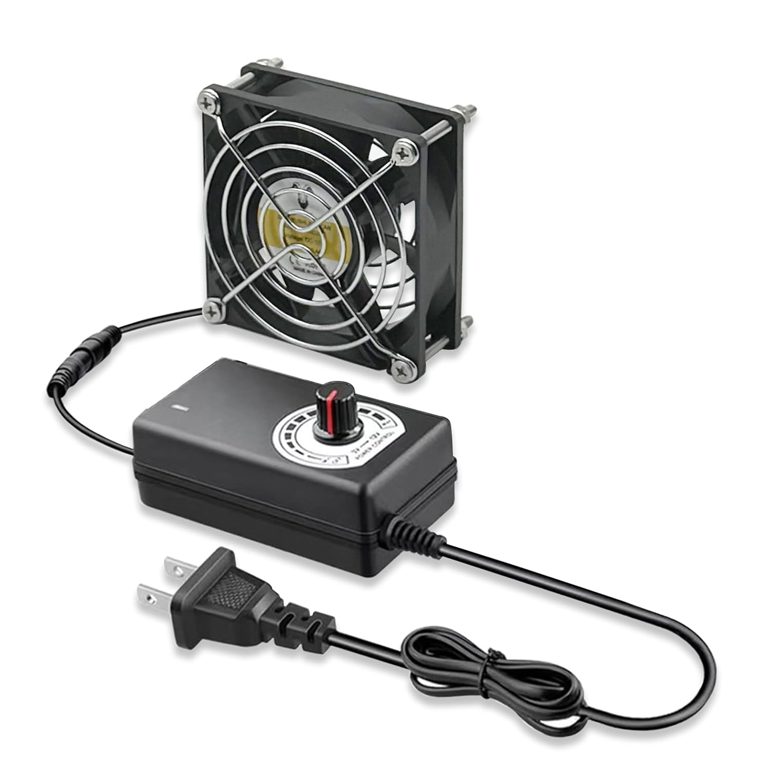 8025 80mm x 25mm Brushless Cooling Fan,AC 100V - 240V Variable Speed Controller,Dual Ball Bearings,for Cabinet Computer Case Chassis Server Workstation Amplifier Xbox Pet Box Cooling
