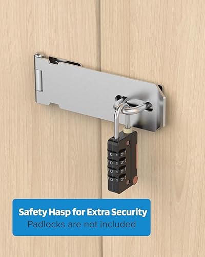 Miniatura 3 de MeBantoo Cerradura de cerrojo, cerraduras de puerta de granero de 5 pulgadas, cierre de puerta de acero inoxidable 304, cerradura de bloqueo de