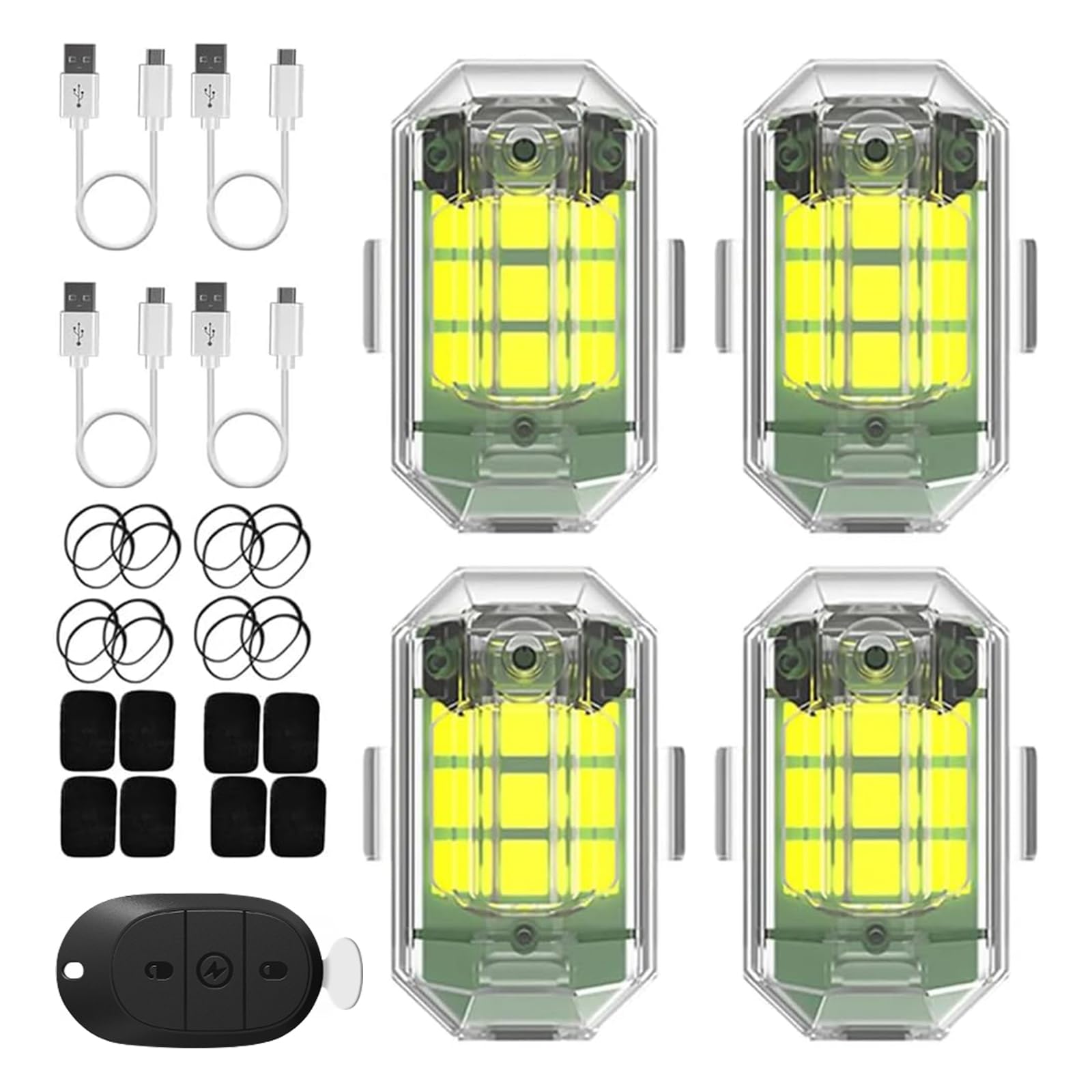 Strobe Drone Light,Luce flash a LED senza fili ad alta luminosità, 7 Colours LED aereo e ricarica USB, luci per droni anti-collisione