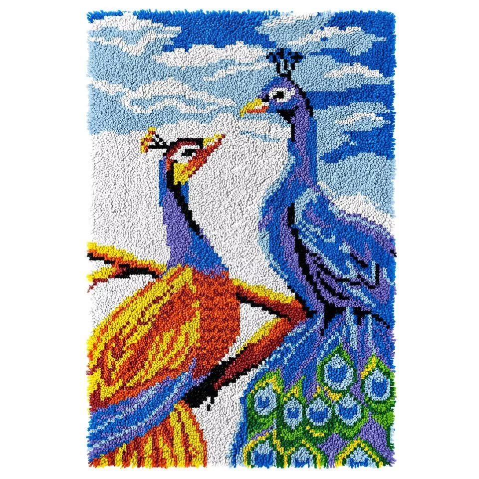 ROCKY&CHAO Myriad Choices Latch Hook Rug Kits, DIY Rug Making Kit, 60 X 40 cm, for Teens & Adults, Unisex, All Seasons, Contemporary Style, Non-Foldable โ image 1