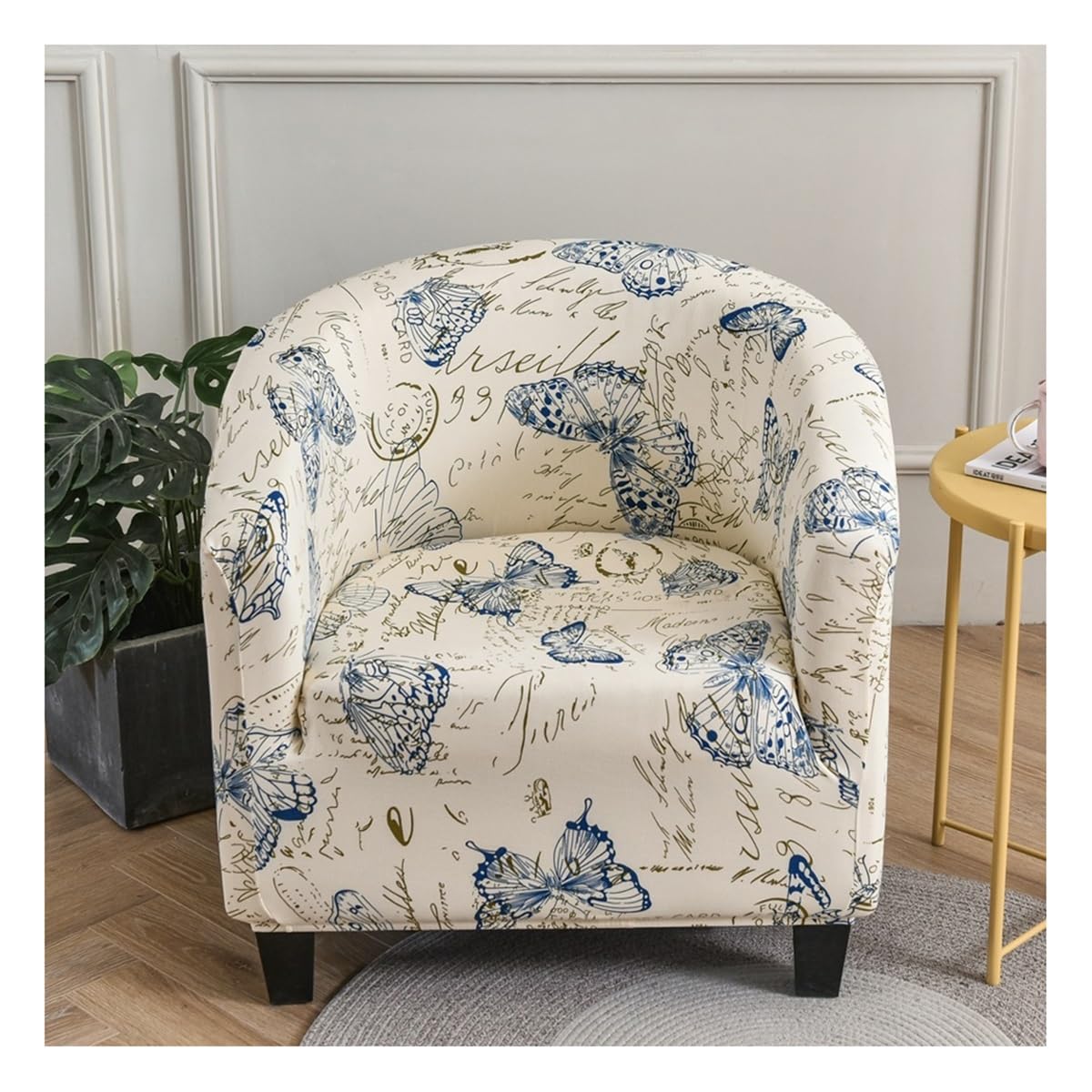 Housse De Fauteuil Club ELYSYSRL - Taille Unique | Extensible, Lavable | Protection Canapé