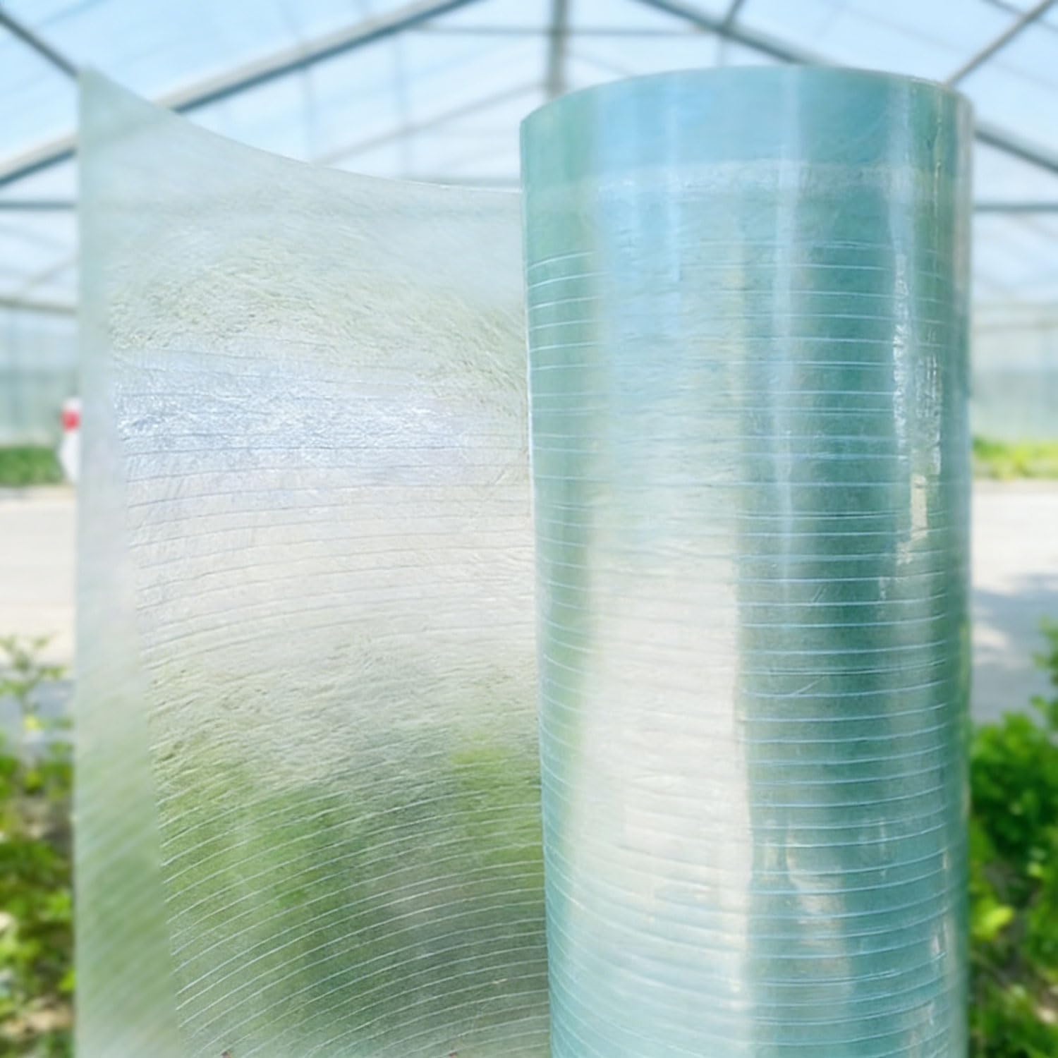 LIUNI Polycarbonate Sheet UV Resistant Greenhouse Shed Canopy Transparent Insulation Day Lighting Panels Roll for Outdoor Gardening, Farming(Size:1m*10m)