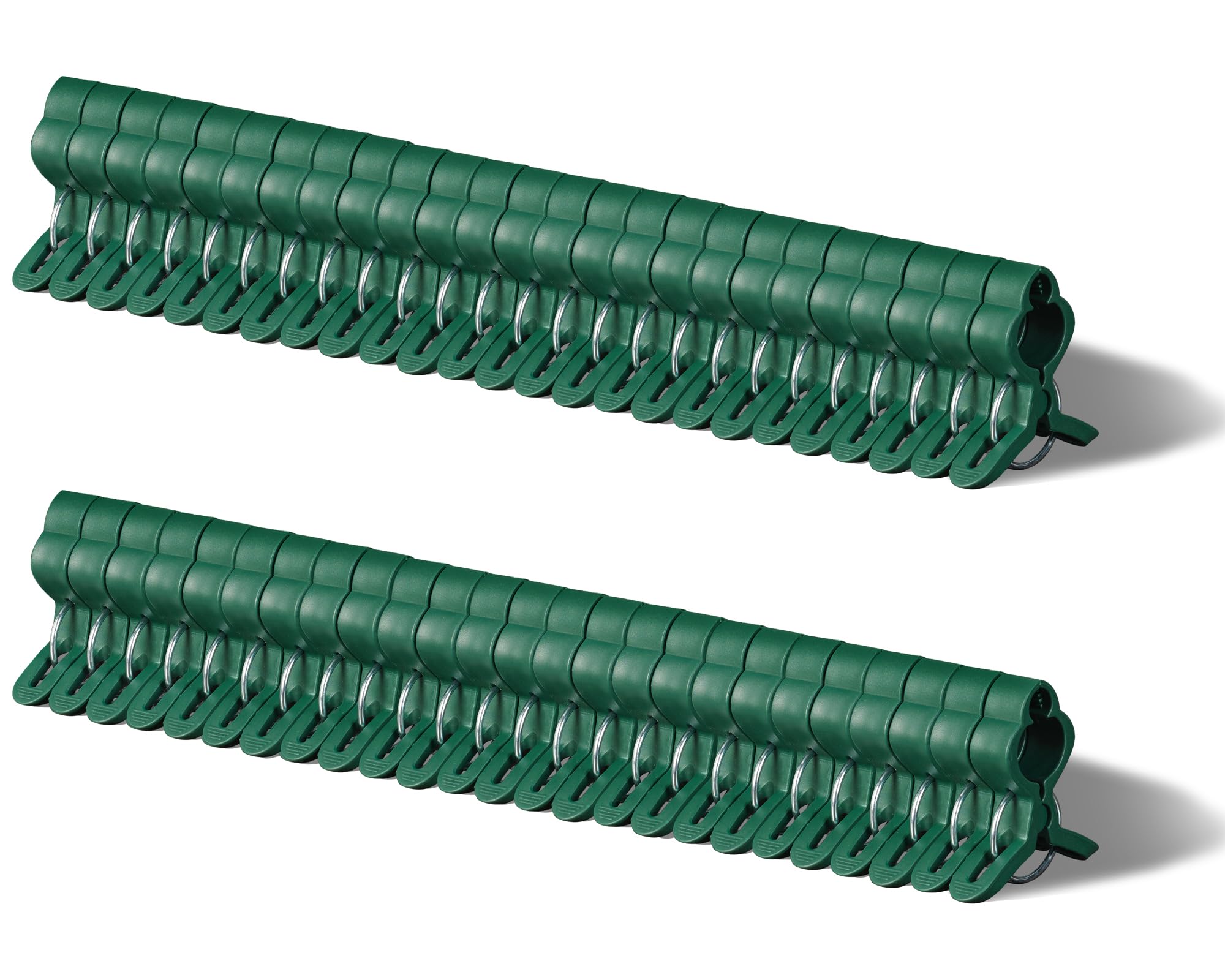 Garden Plant Clips 50 Pack Small Size Dark Green, Reusable Garden Plant Supports Clips for Supporting Stems of Flower Vine Vegetables Tomatoes Climbing