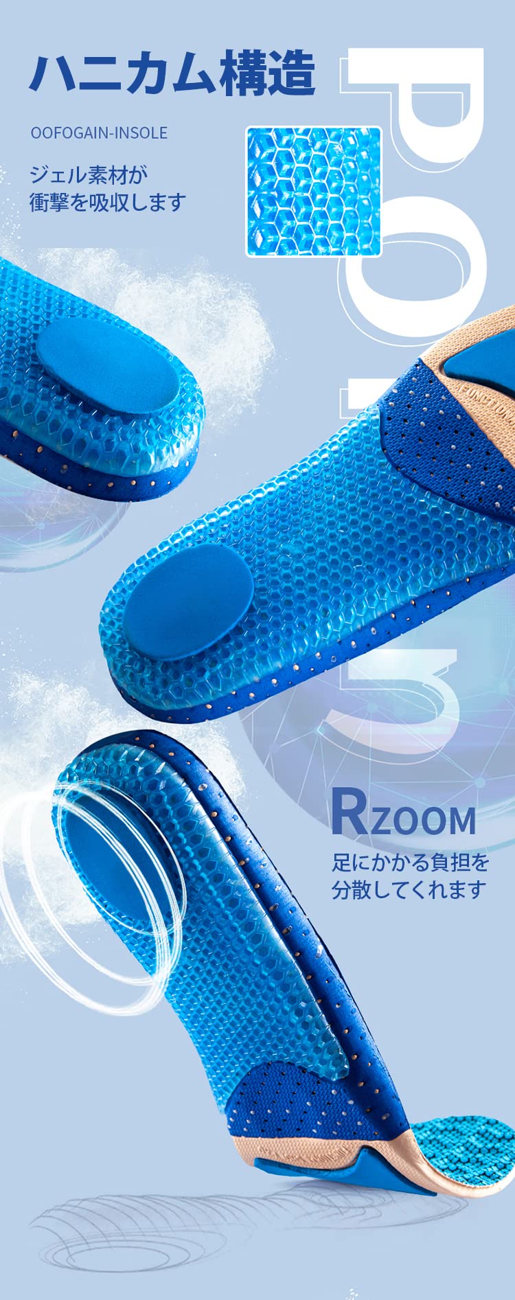 Amazon.co.jp: JGP 衝撃吸収 インソール 立ち仕事 アーチサポート