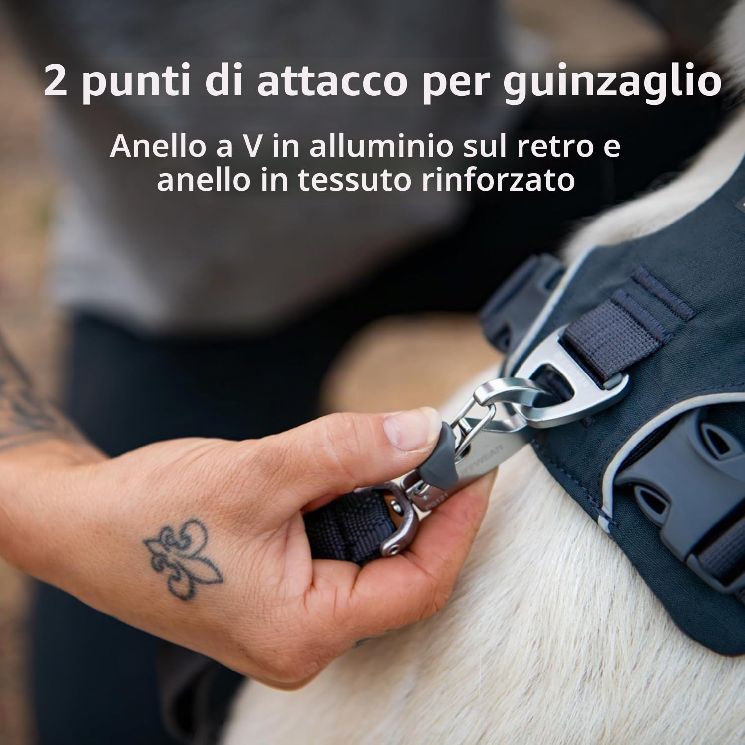 RUFFWEAR Pettorina per Cani, Front Range, Pettorina da Passeggio Imbottita Comoda Regolabile per Tutti i Giorni, 2 Attacchi per Guinzaglio, Fettuccia con Clip, Red Sumac, Large/X-Large
