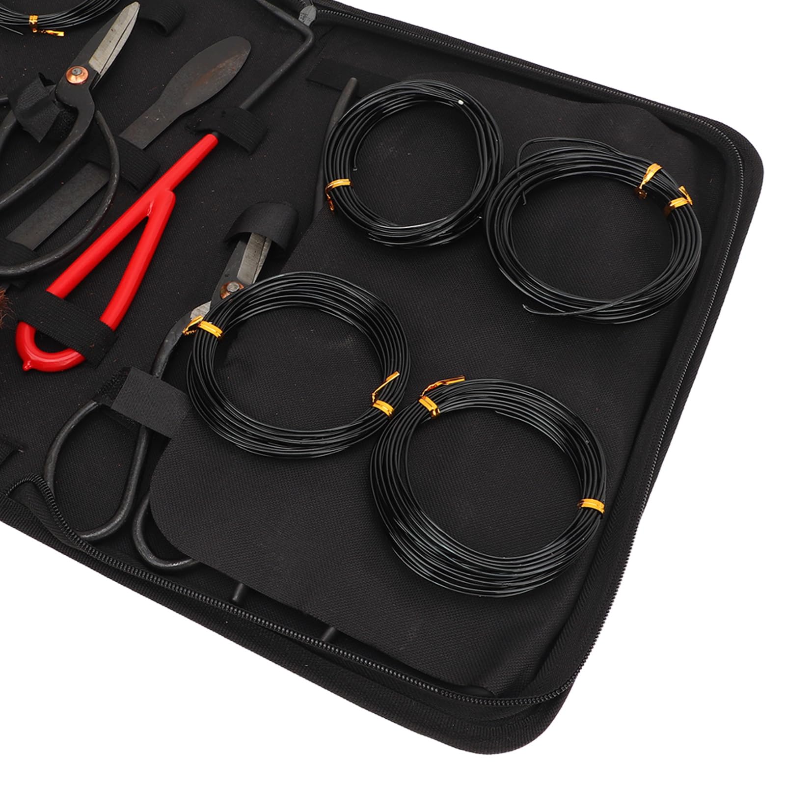 FLEXMAN 12Pcs Bonsai Tools Set, Kit de Herramientas de Jardín Multifuncional con Tijeras de Corte de Corte de Cabello Cóncavo Cónter Alambre de Cabello Cortador de Barra