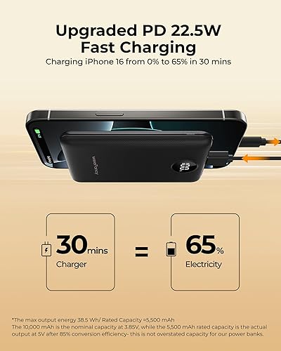 Miniatura 4 de Mini cargador portátil ultrafino de 10000 mAh y calentadores de manos eléctricos recargables, 2 paquetes de regalo