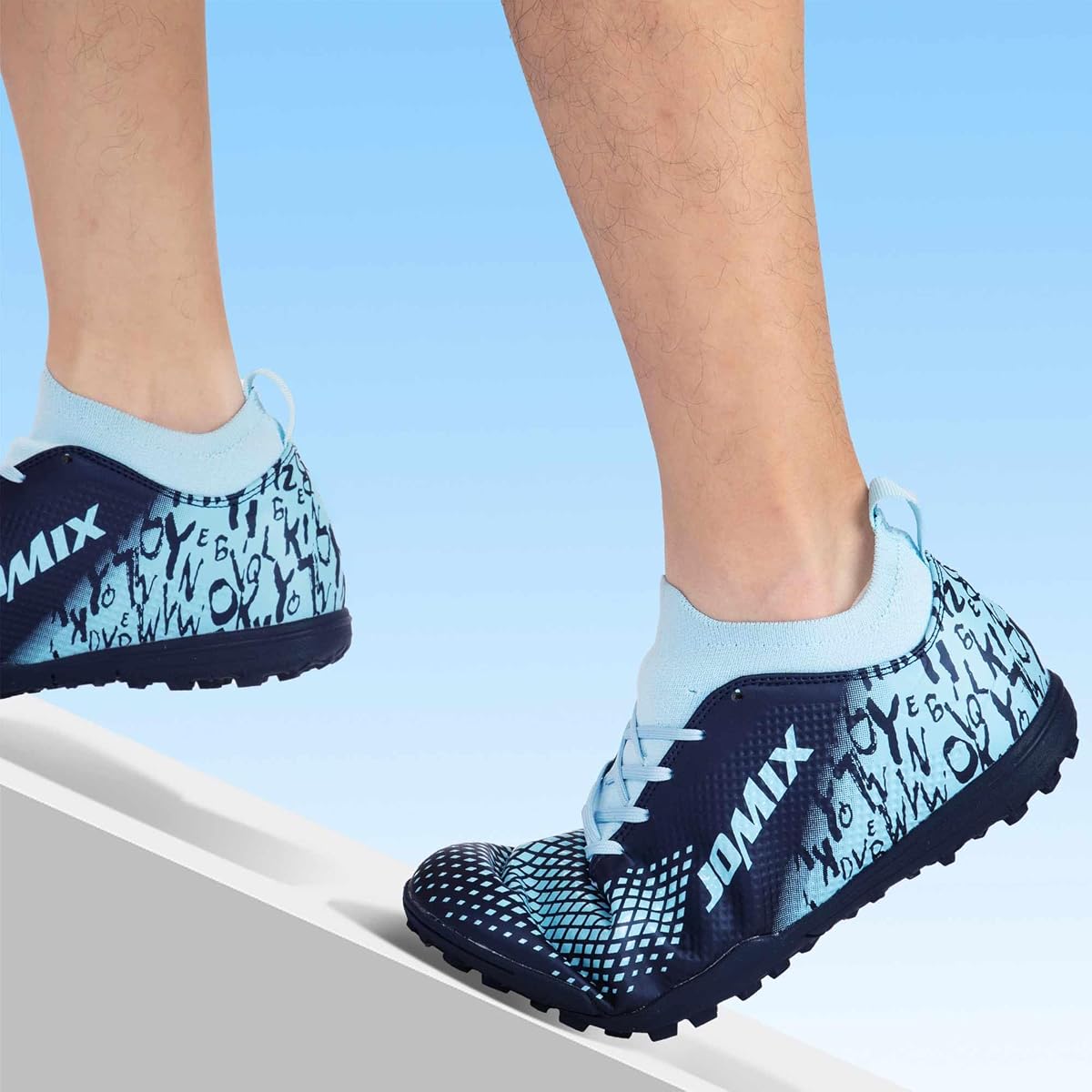 JOMIX Buty piłkarskie unisex, dzieci, nastolatki, buty piłkarskie TF na pola syntetyczne i sztuczną trawę, lekkie, trwałe, antypoślizgowe, WOS250436