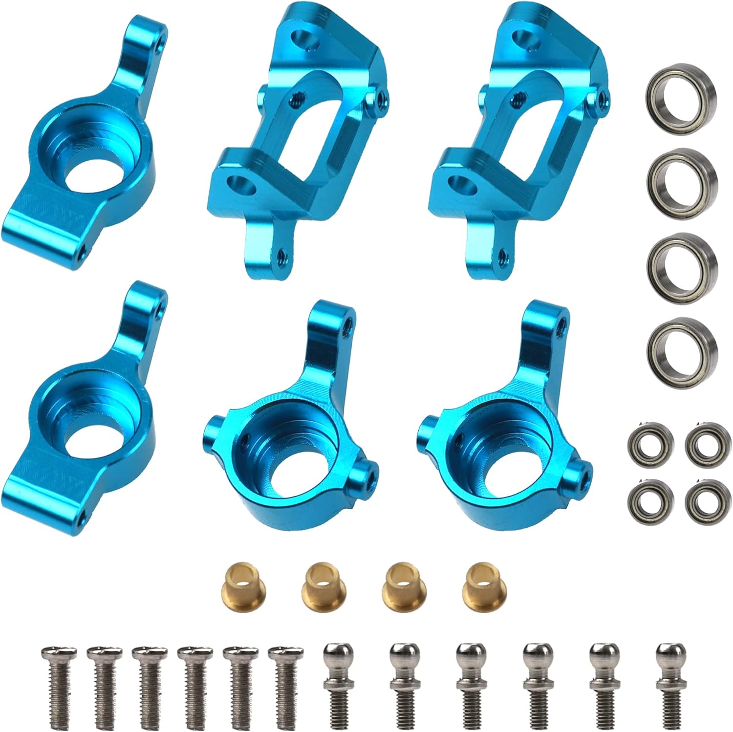 ShareGoo Aluminum Alloy Front & Rear Steering Knuckle Hub Base C Carrier Mount Upgrade Part for Wltoys A929 A949 A959 A969 A979 A959B A969B A979B 1/18 RC Car