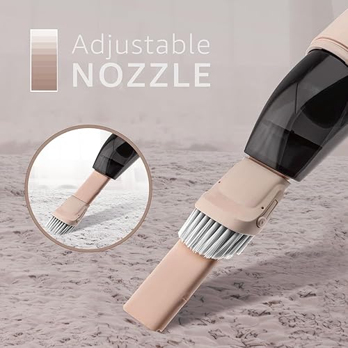 Miniatura 3 de HOMEQUIP Aspiradora portátil inalámbrica de mano, fácil de usar, ligera, diseño compacto, aspiradora de mano para polvo, pelo de mascotas, suciedad,