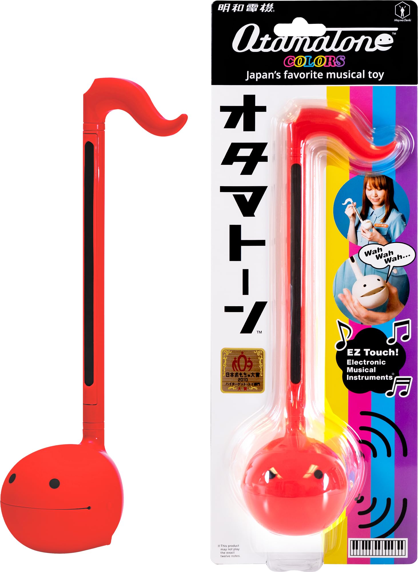 Otamatone Japanese Electronic Musical Instrument Portable Music Synthesizer from Japan by Maywa Denki Studio, Award Winning, Educational Fun Gift for Children, Teens & Adults - Red