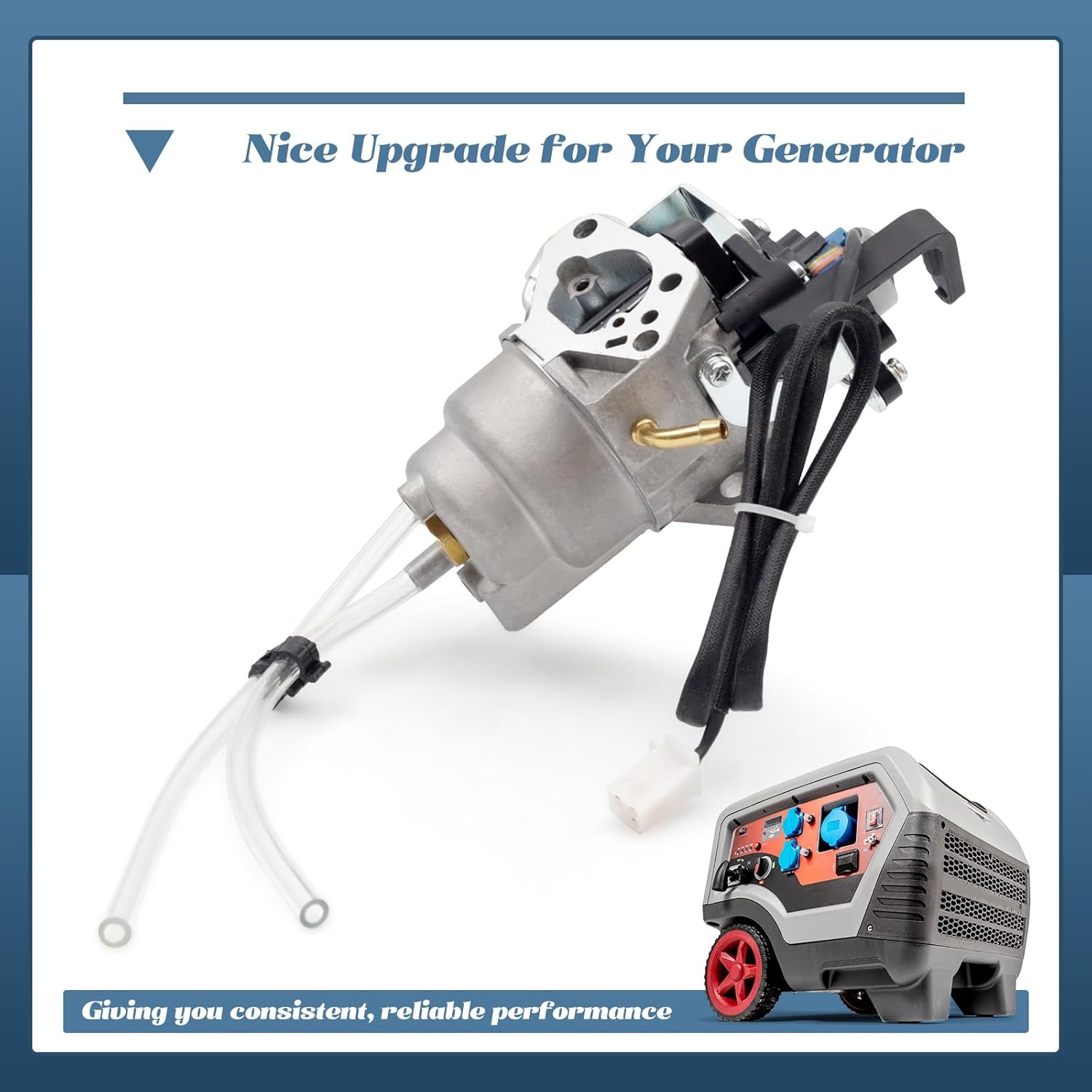 Carburetor Carb Kit with Gaskets Replacement for Briggs & Stratton 817768 Q6500 Generator 030761 030675 RX BP306CC.9.1 BP306CC 25424946