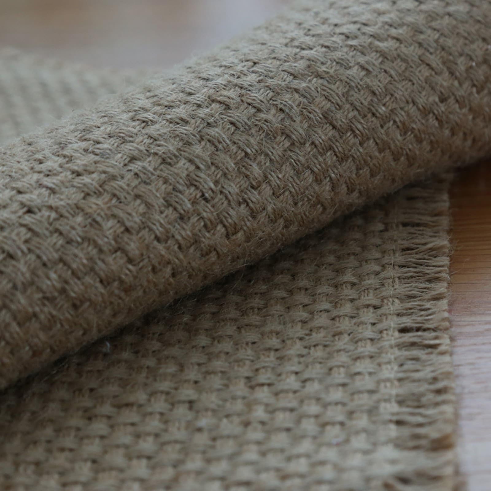 Platzsets Jute Ramie Einfarbig Gewebt Textur Quaste, Rechteckig Tischmatte Braun 30x40cm für Restaurant Speisetisch, 8er Tischset Natur