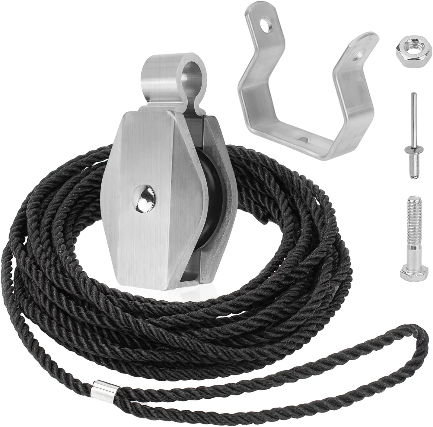 Extension Ladder Rope & Pulley Kit Replacement Part Compatible with Werner Aluminum and Fiberglass Extension ladders Replacement for Werner 31-12 Pulley Kit and AC30-2 Extension Ladder Rope
