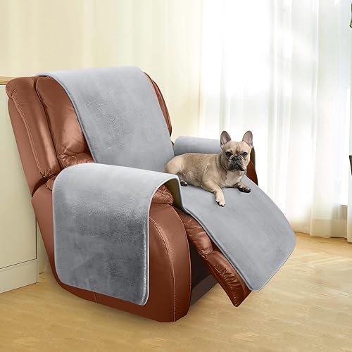 Miniatura 2 de Granbest Funda gruesa de lujo para sillón reclinable que se asemeja a la piel de conejo, elegante funda de felpa para silla reclinable de 22.44 ozm,
