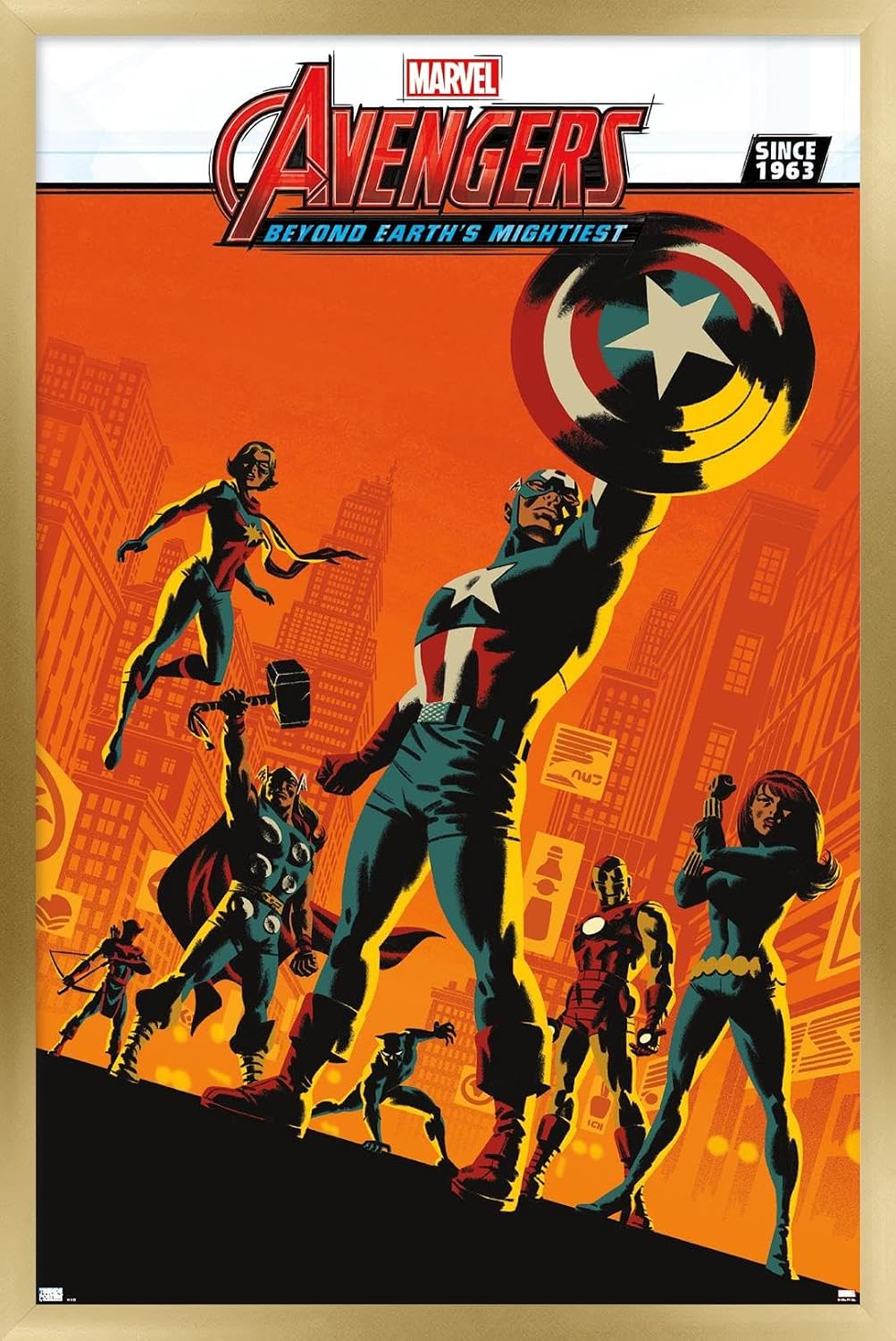 Trends International Marvel Comics Avengers: Beyond Earth's Mightiest Wall Poster, 34L x 22.4W, Premium Unframed Version