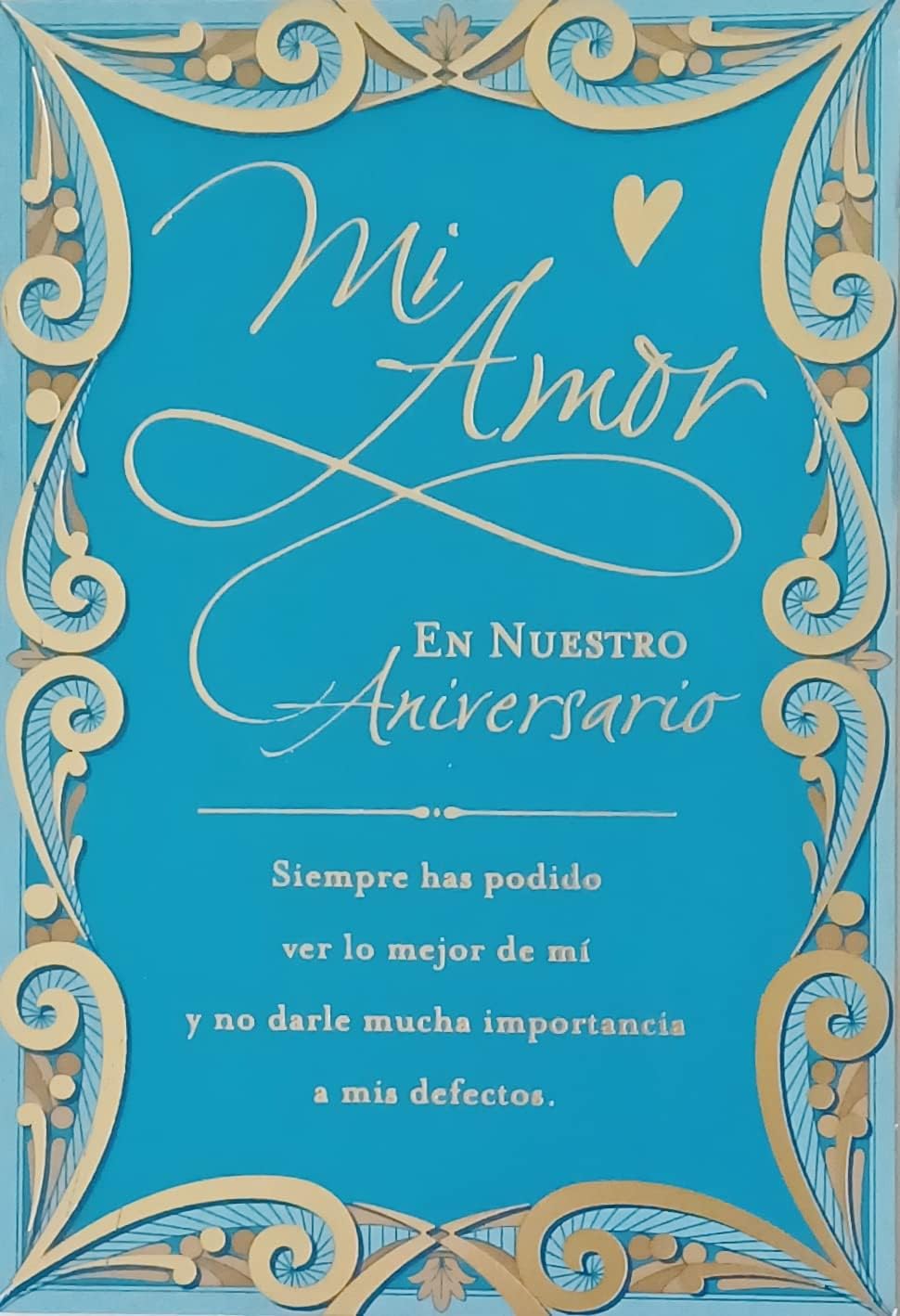 Greeting Card Mi Amor En Nuestro Aniversario - My Love On Our Anniversary Husband Wife Novio Novia in Spanish Espanol