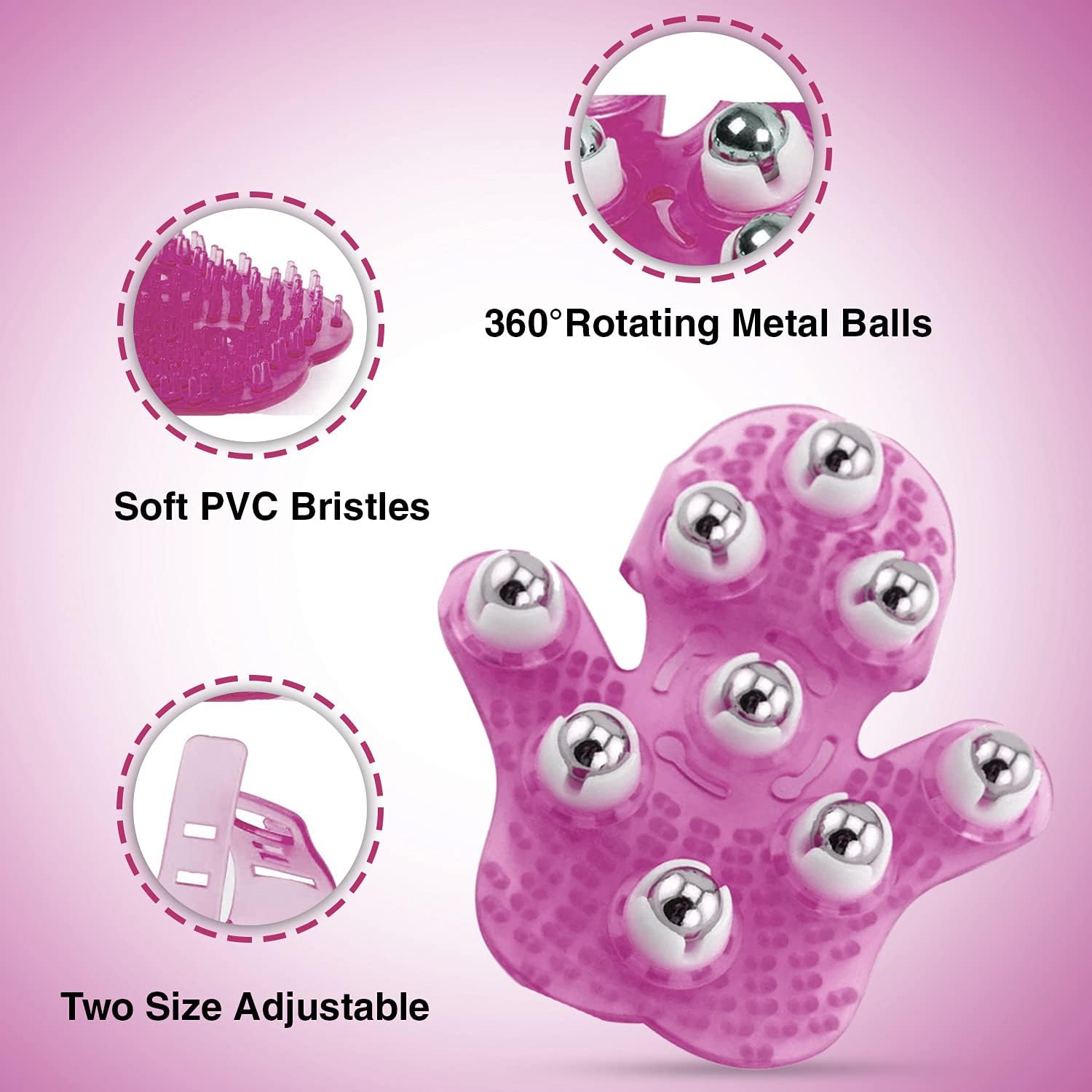 TPJ Mart RelaxPro Handheld Palm Massagar 360 degree Metal Roller Use Weapons for Full Body TPJ Mart RelaxPro Handheld Palm Massagar 360 degree Metal Roller Use Weapons for Full Body