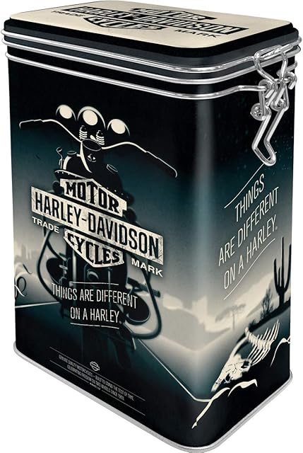 Nostalgic-Art Harley Davidson-Different-Gift Idea for Motorcycle Fans, Metal, Colourful, 7,5 x 11 x 17,5