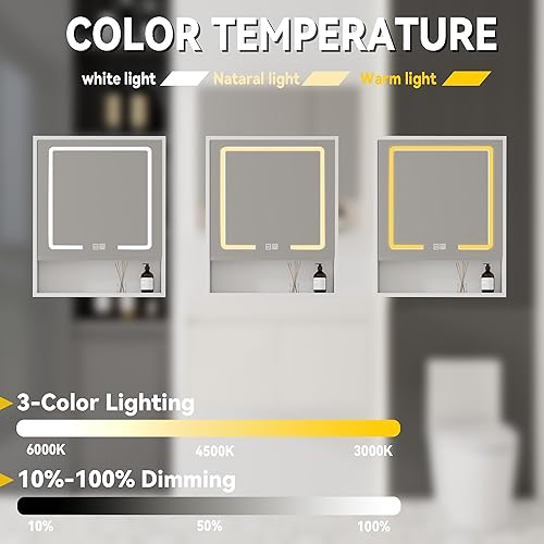 Miniatura 222 de Tocador de baño de 20 pulgadas con lavabo de cerámica, tocador de baño pequeño montado en la pared con puerta de cierre suave, gabinete flotante