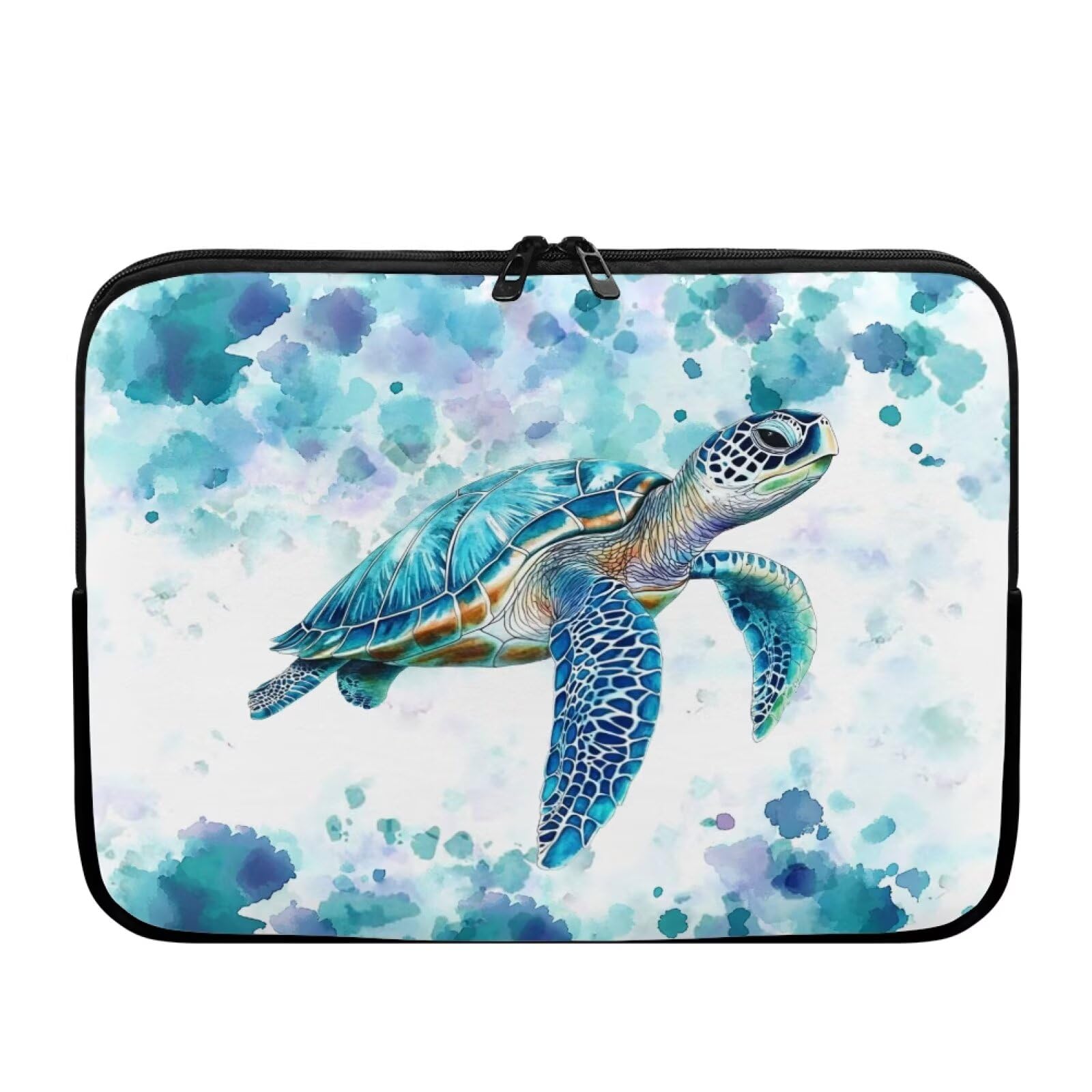 Tongluoye Sea Turtle Laptop Protective Sleeve for Women Men 15inch Computer Sleeve Bag Neoprene Laptop Bags Tie Dye Lap Top Case Suitable for Travel