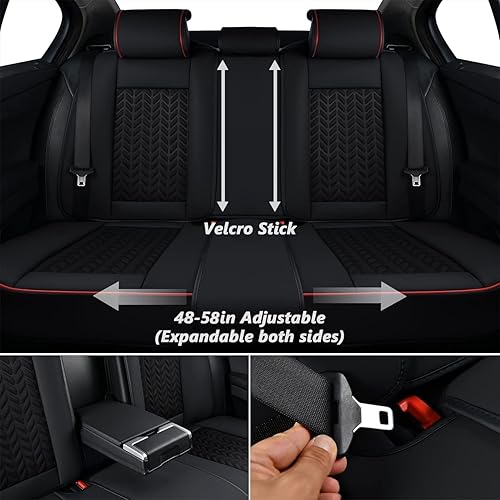 Miniatura 5 de Coverado Juego completo de fundas de asiento, fundas de asiento para automóviles, fundas de asiento de automóvil, fundas de asiento de automóvil,