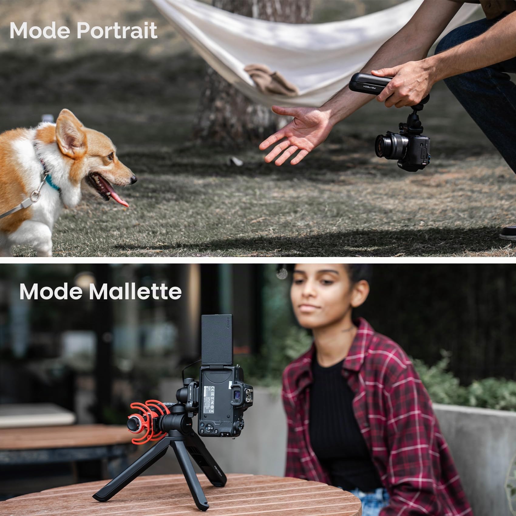 PGYTECH MANTISPOD 2.0 Mini Caméra trépied avec télécommande Bluetooth, Trépied Flexible pour Vlogs, Léger et Compact pour Sony Alpha 7 III/Alpha 7 IV/Alpha 6400/Canon EOS M50 Mark II