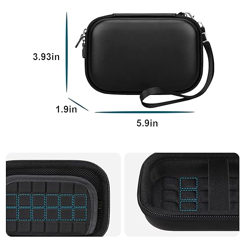Miniatura 4 de Canboc Carrying Case Compatible with Miyoo Mini Plus Retro Gaming Console, Zipper Mesh Pocket fit Cable, SD Card, Black (Case Only)