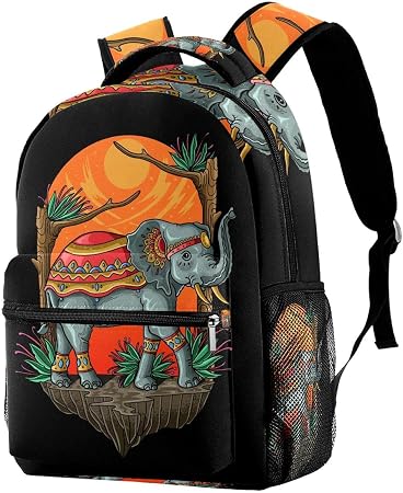 Backpack elefante Zaini per uomo e donna Tempo libero zaino da viaggio Zaino  scuola Per viaggi ufficio scuola 29.4x20x40cm : Amazon.it: Valigeria