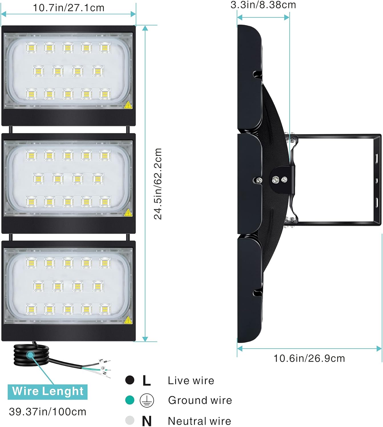 Review Product STASUN 300W LED Flood Light, 27000lm Super Bright Outdoor Security Lights with 330°Wide Lighting Area, OSRAM LED Chips, 6000K Daylight, IP66 Waterproof Exterior Court Street Parking Lot Lighting Big Sale STASUN 300W LED Flood Light, 27000lm Super Bright Outdoor Security Lights with 330°Wide Lighting Area, OSRAM LED Chips, 6000K Daylight, IP66 Waterproof Exterior Court Street Parking Lot Lighting