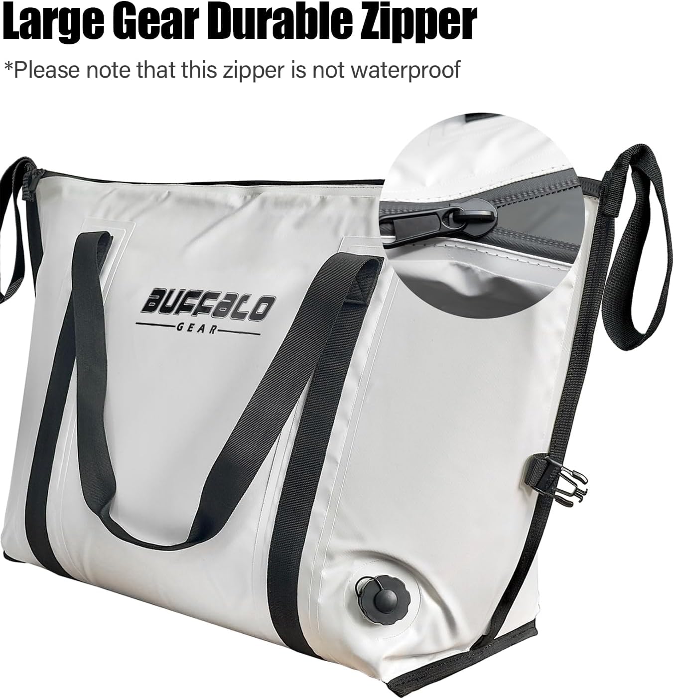 Buffalo Gear Insulated Fish Cooler - 27.5QT 58QT Waterproof Flat Bottom Bag, Leakproof and Fishing Kill Bag