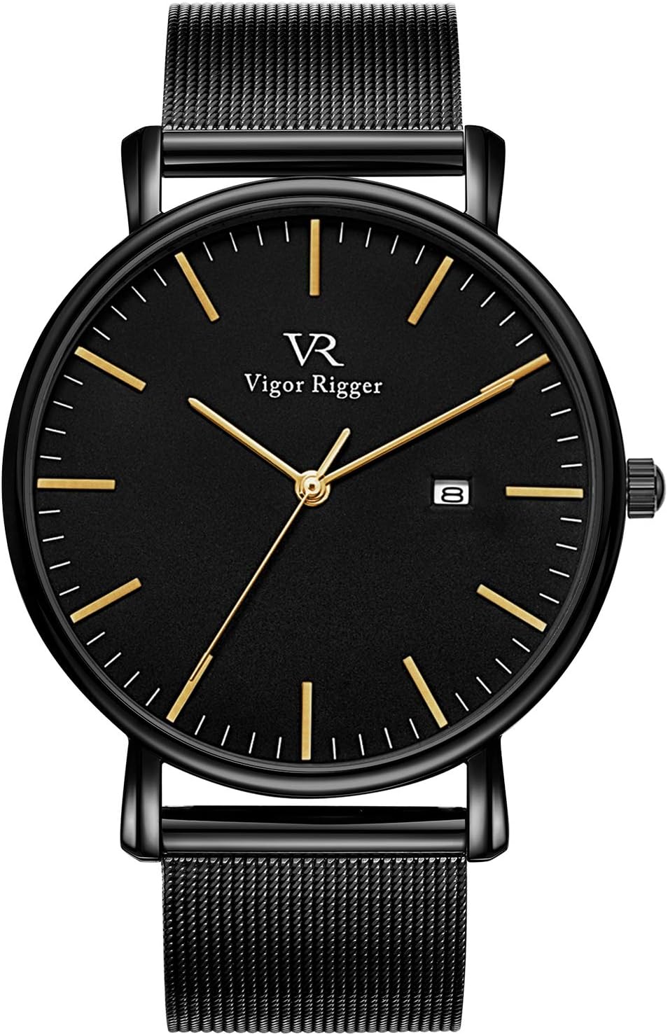 Men Analog Quartz Watches Minimalist Ultra Thin Watches for Men with Date Disply