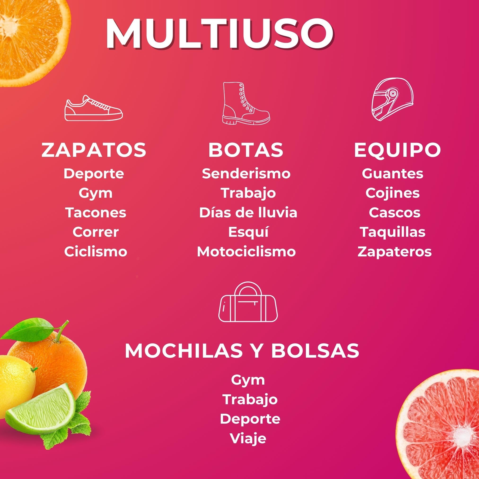 Spray Ambientador y Desodorante Suave para Zapatos – Aroma Cítrico de Uso Diario, Secado Rápido para Zapatillas, Ropa Técnica, Taquillas y Armarios