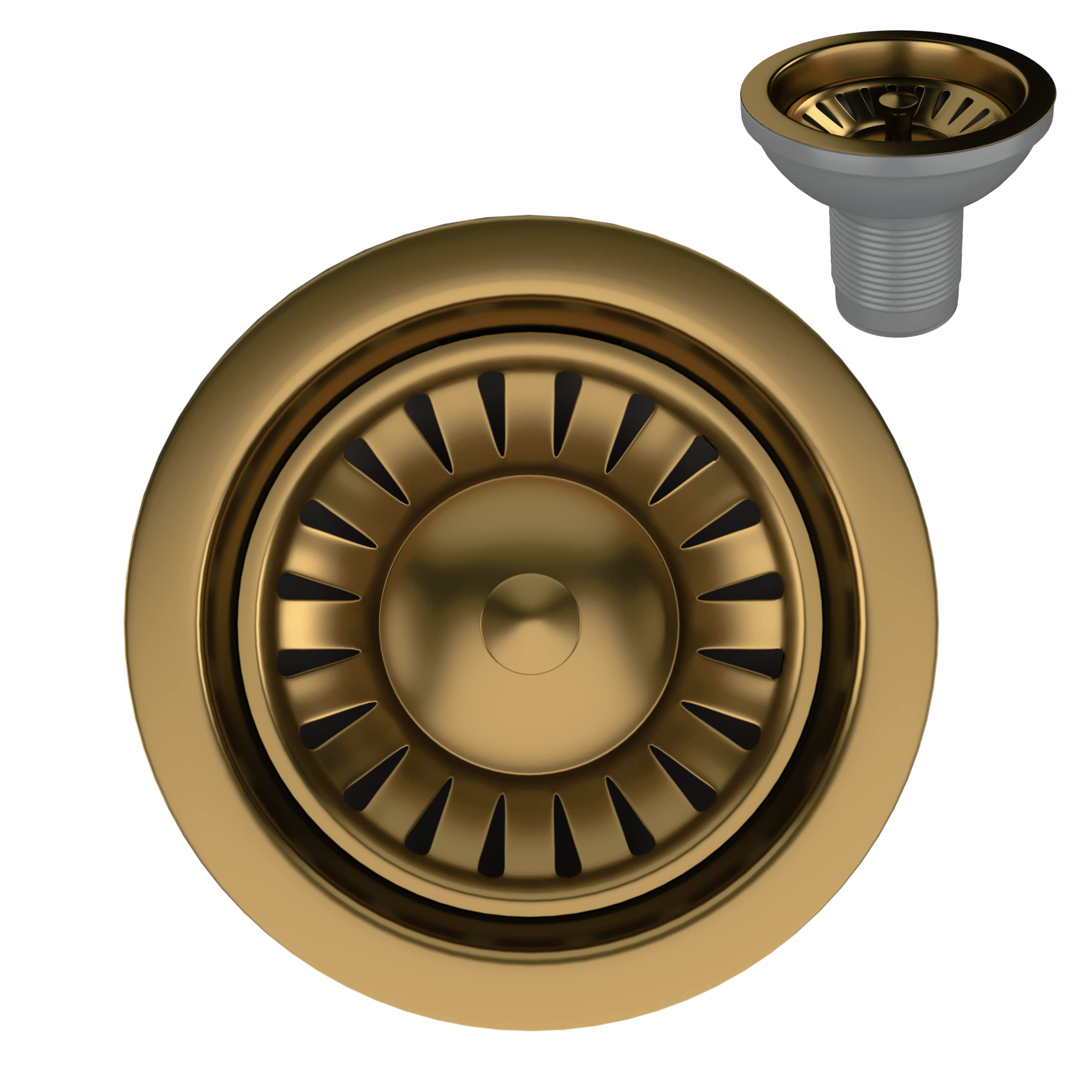 Excel Home Satin Gold Sink Strainer (No Overflow, )