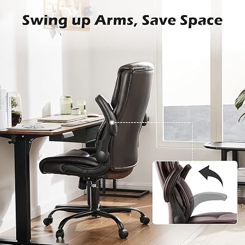 Miniatura 6 de DUMOS Silla de oficina Sillas de escritorio ergonómicas ejecutivas para computadora con reposabrazos abatibles ajustables, silla giratoria con