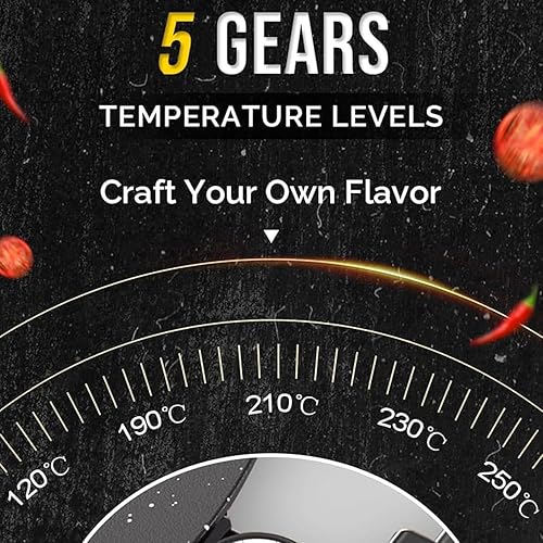 Miniatura 5 de Sartén eléctrica antiadherente para interiores, parrilla eléctrica antiadherente de 11 a 15.74 pulgadas, parrilla eléctrica coreana multifuncional