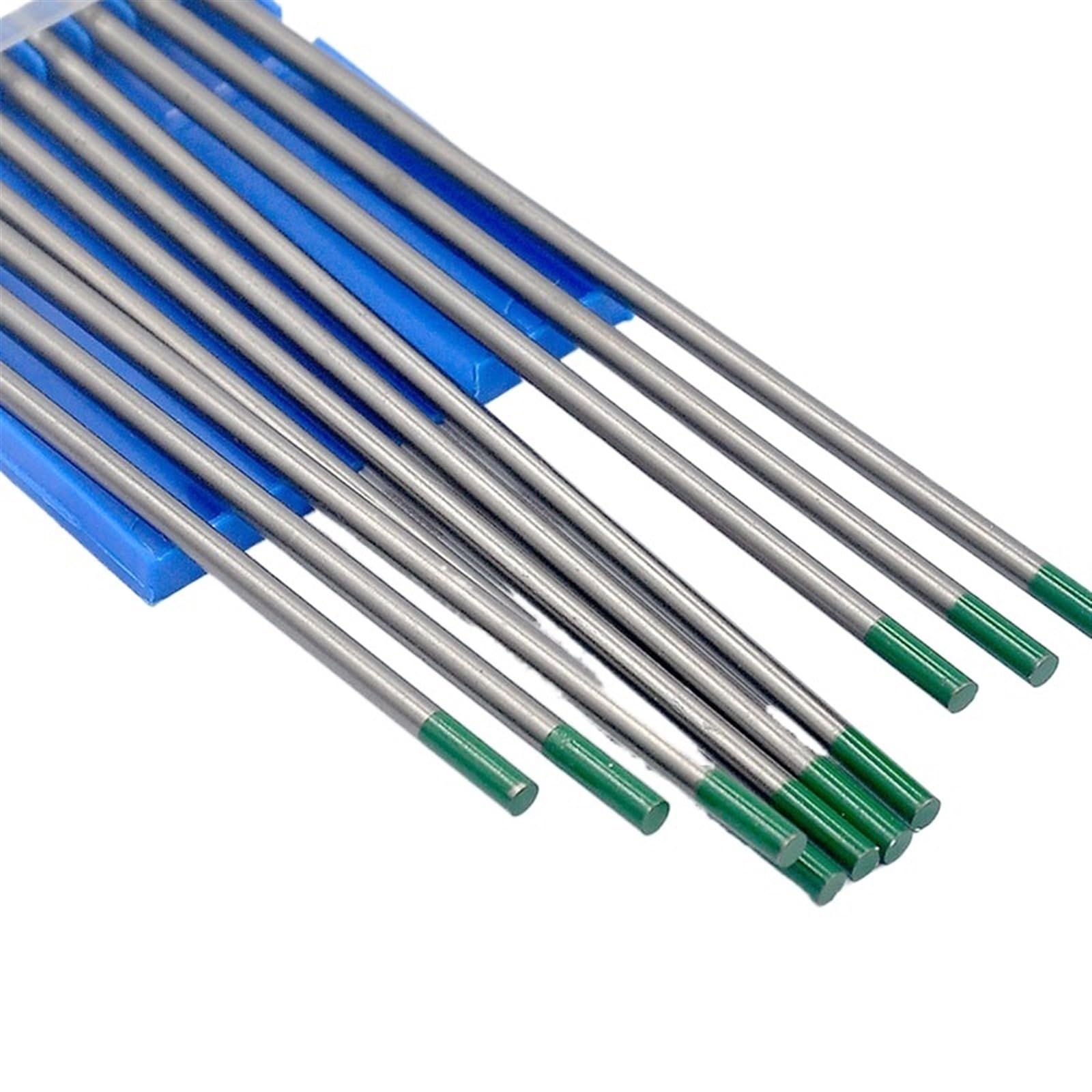 Weqyfdc Green Welding Rod Wt20 Wc20 Wl15 Wl20 Wp Wz8 Electrodes For Tig Arc Welding Machine Tig 150/175Mm Tungsten Electrodes Welding Rods(,2.4Mm,175Mm X10pcs)