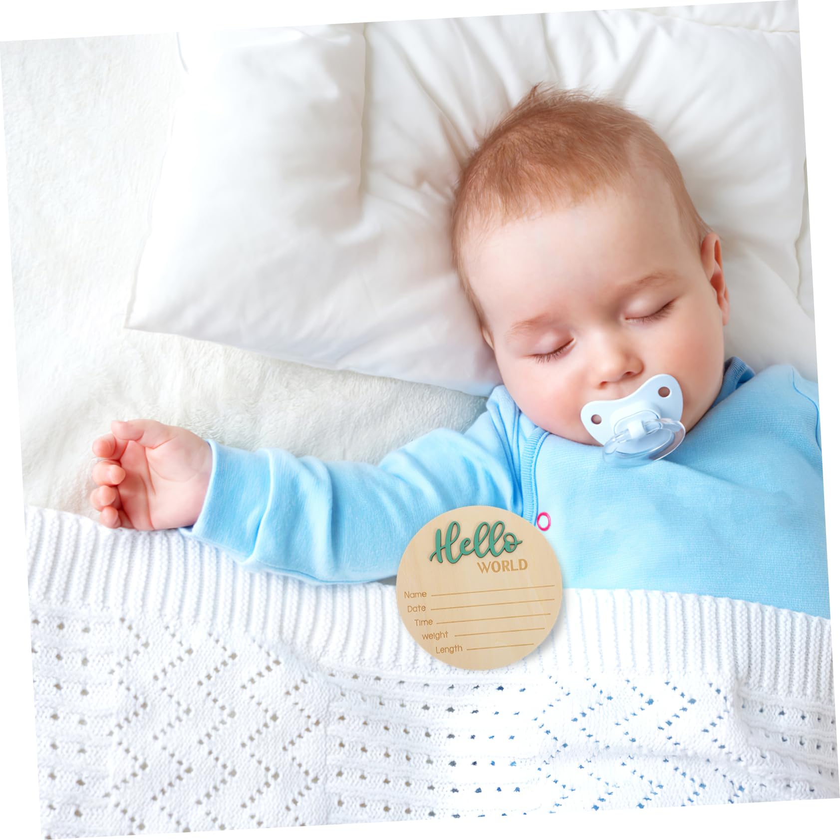 Abaodam Month Baby Wooden Board Hospital Baby Announcement Sign Newborn Photography Prop Baby Name Sign