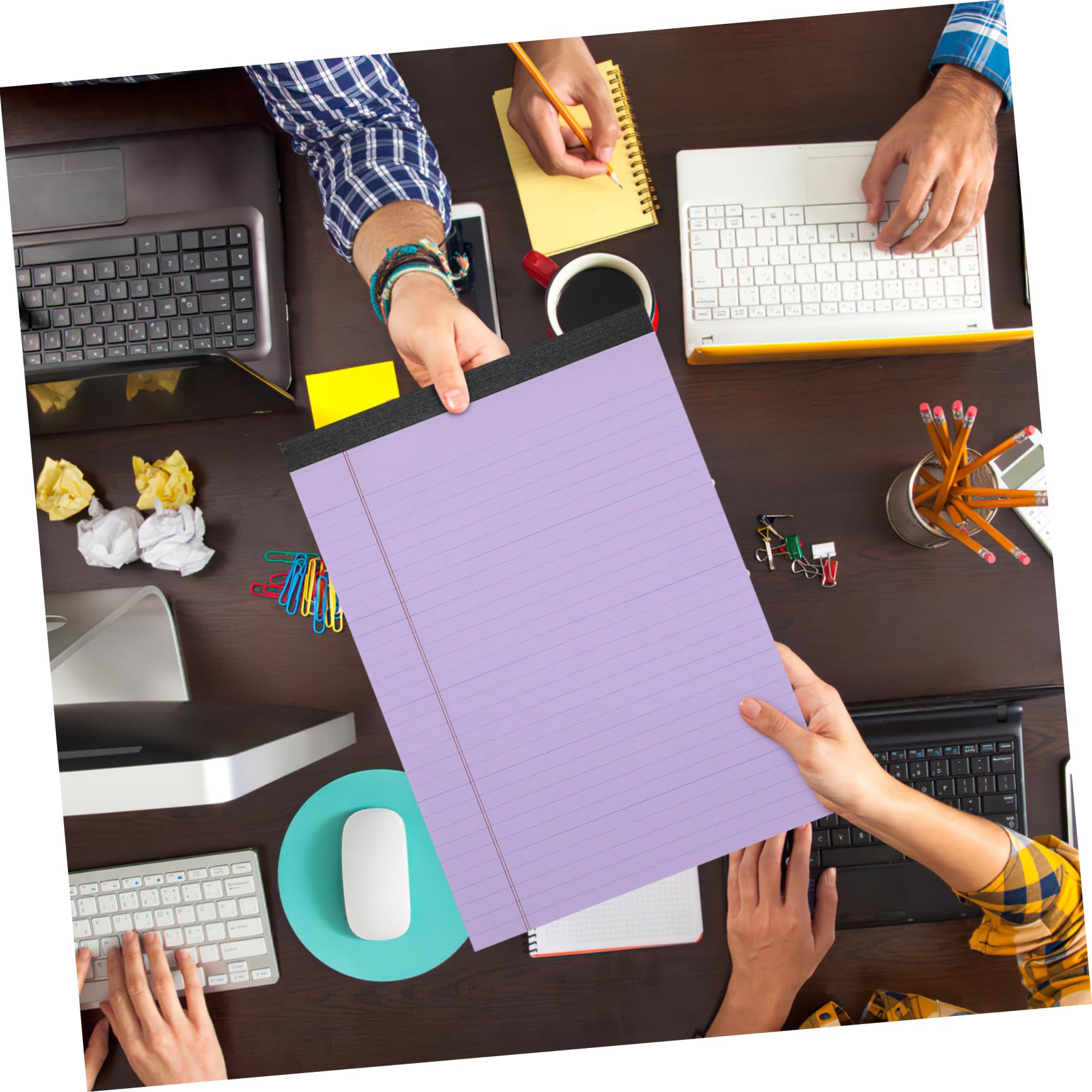 jojofuny 6 Stück Liniertes Notizbuch Taschennotizblock Schreibblock Glattes Papier für Büro und Schule