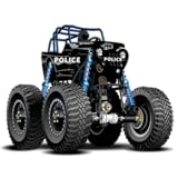 Monster truck driving with realistic city traffic